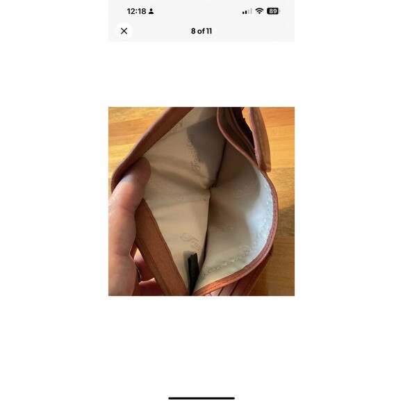 Fossil Genuine Leather Brown Trifold ID Envelope Wallet Snap Closure Vintage - Picture 8 of 11